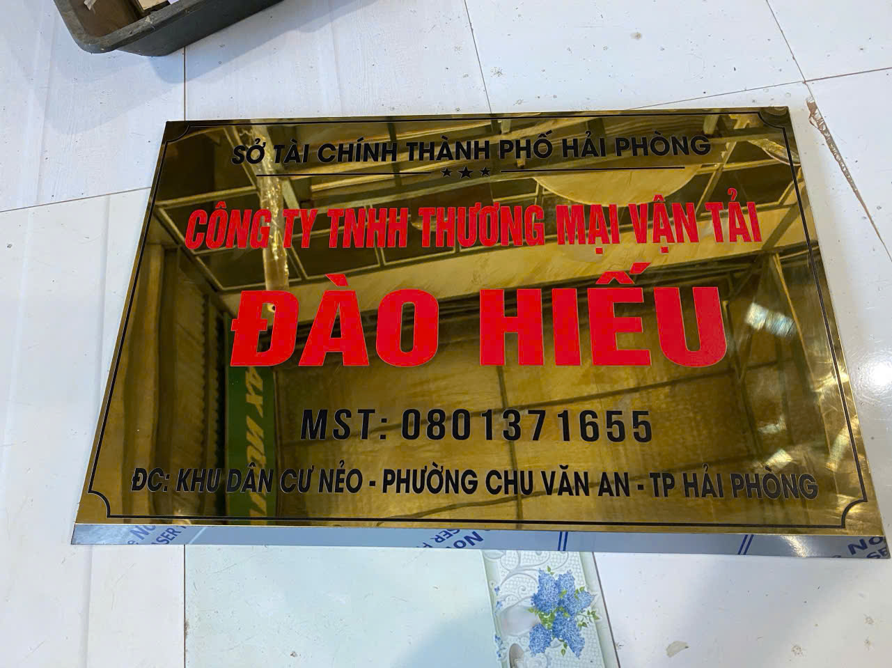 Biển công ty inox 20x30cm bien cong ty 10