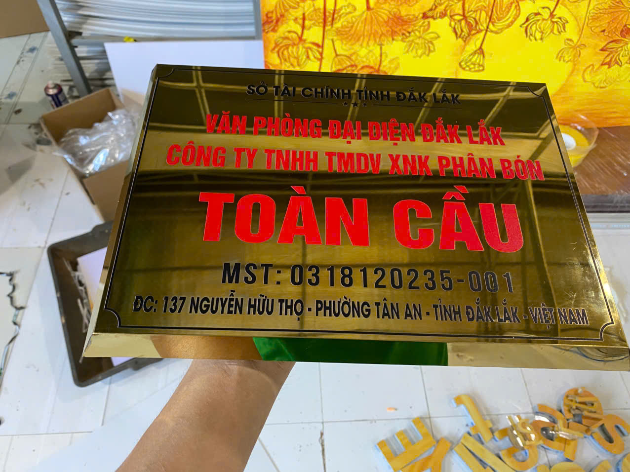 Biển công ty inox 20x30cm bien cong ty 16