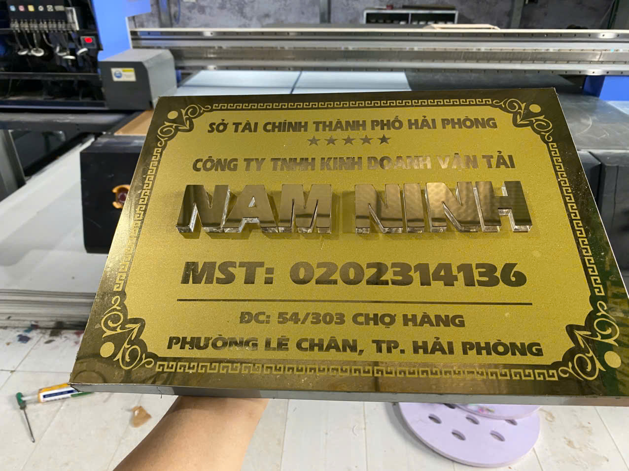 Biển công ty inox 20x30cm bien cong ty 18