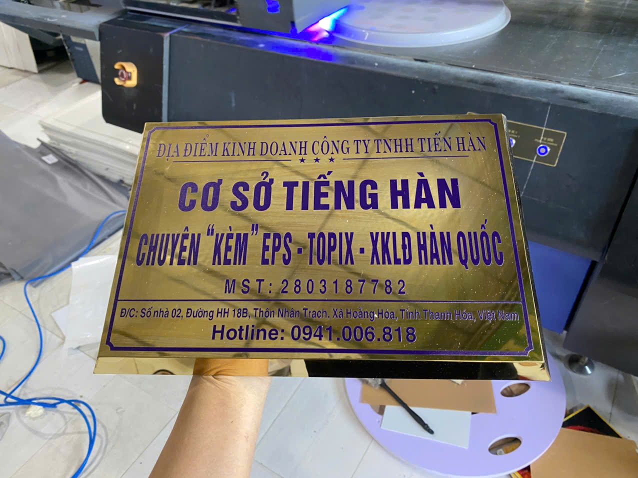 Biển công ty inox 20x30cm bien cong ty 3