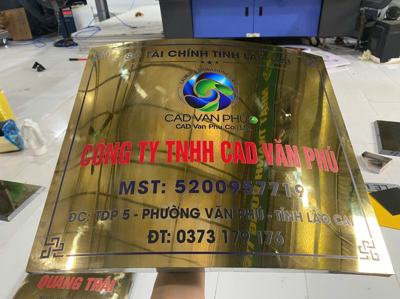 Biển công ty inox 20x30cm bien cong ty 6