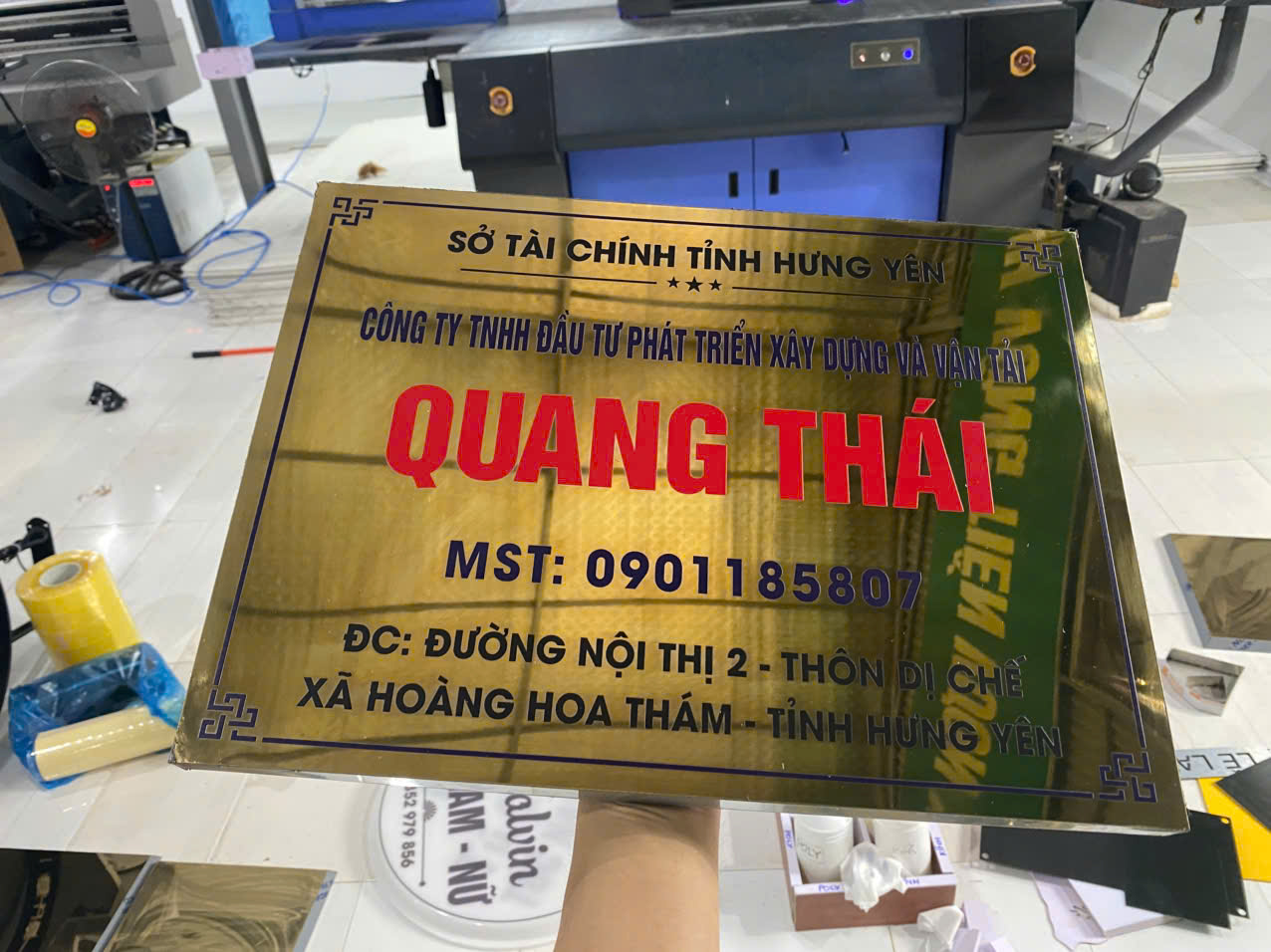 Biển công ty inox 20x30cm bien cong ty 7