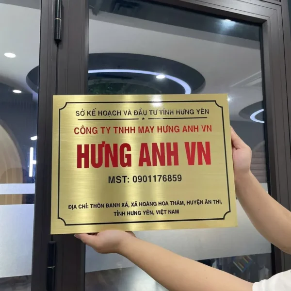 Biển tên công ty đẹp bien cong ty bien ho kinh doanh 8