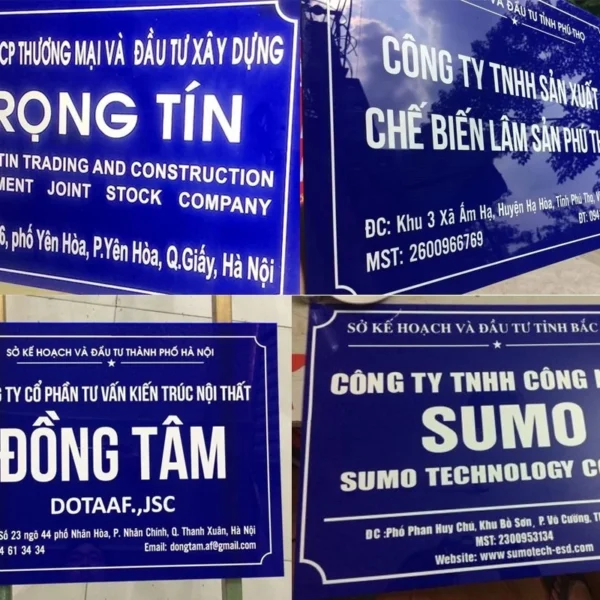 Biển tên công ty đẹp bien cong ty mica 2
