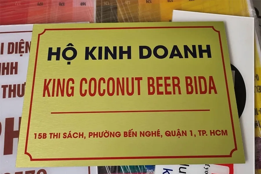 Biển hộ kinh doanh mica và alu 20x30cm bien ho kinh doanh 2