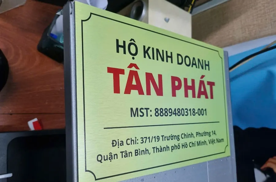 Biển hộ kinh doanh mica và alu 20x30cm bien ho kinh doanh 4